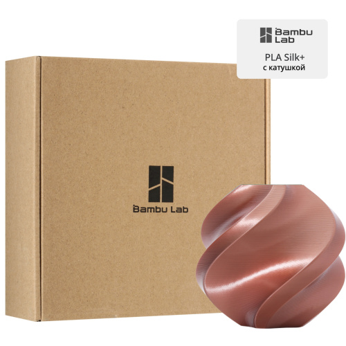 Филамент Bambu Lab PLA Silk+ 1кг, RFID (с катушкой) Rose Gold (13206)