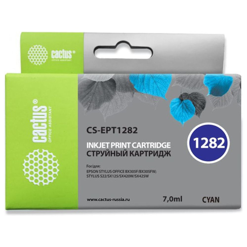 Картридж Cactus T1282 (CS-EPT1282) голубой для Epson