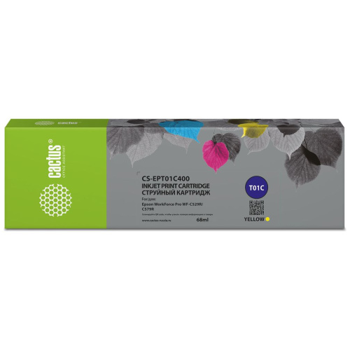 Картридж Cactus T01C4 (CS-EPT01C400) желтый для Epson