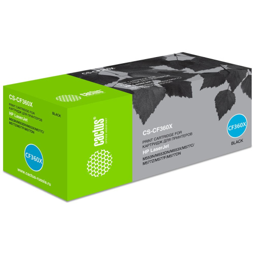 Картридж Cactus CF360X (CS-CF360X) 508X черный для HP