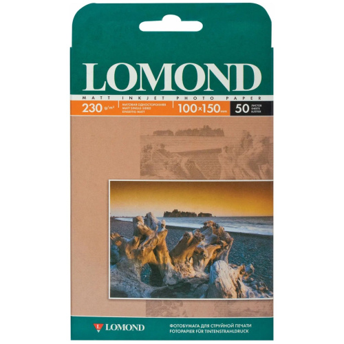 Фотобумага Lomond A6 матовая, односторонняя, 230 г/м2, 50 листов 0102034