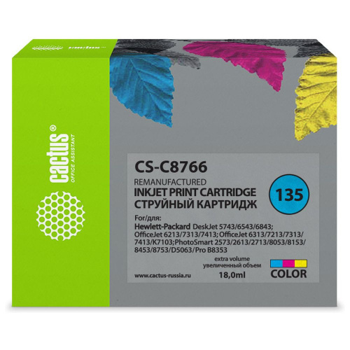 Картридж Cactus C8766H (CS-C8766) 135 цветной для HP