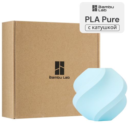 Филамент Bambu Lab PLA Pure 1кг, RFID (с катушкой) Baby Blue (17600)