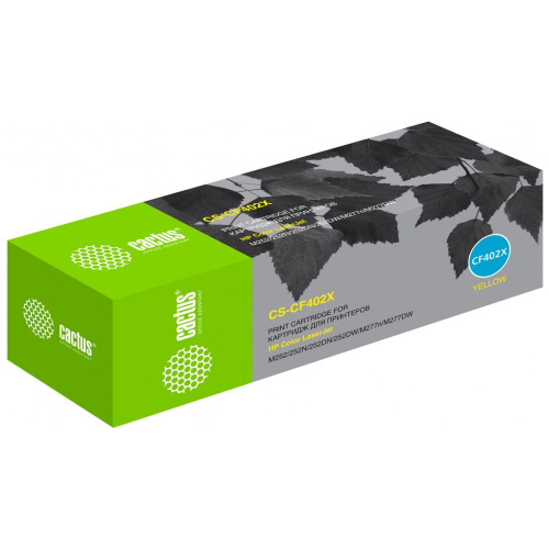 Картридж Cactus CF402X (CS-CF402X) 201X желтый для HP