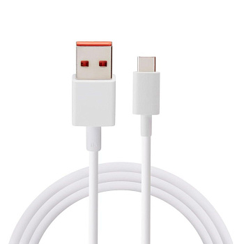 Кабель Xiaomi USB - Type-C, 6A 1м, белый (для быстрой зарядки)