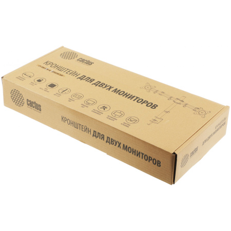 Кронштейн для мониторов настольный Cactus 13"-27" до 8кг, поворот и наклон, CS-VM-D29-AL