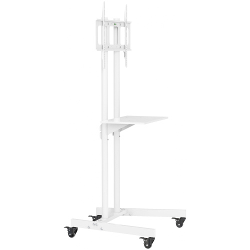Стойка для телевизора напольная Cactus 37"-70", на колесах, до 68кг, белая, CS-ST04WT