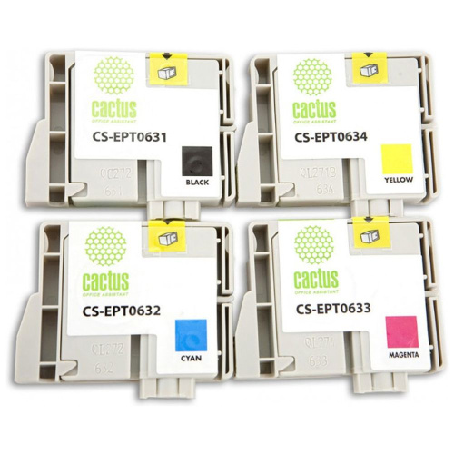 Набор картриджей Cactus T0635 (CS-EPT0635) 4 шт для Epson