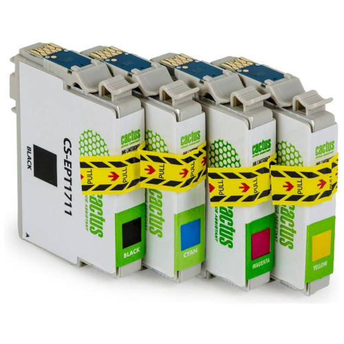 Набор картриджей Cactus T1716 (CS-EPT1716) 17XL 4 шт для Epson