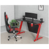Стол компьютерный игровой Cactus 120x60x73см, МДФ, карбон, металл, CS-GTZ-RDBK-CARBON