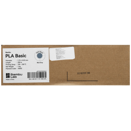 Филамент Bambu Lab PLA Basic 1кг, RFID (с катушкой) Blue Grey (10602)