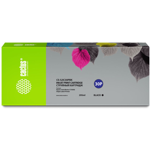 Картридж Cactus SJIC30P(K) CS-SJIC30PBK) черный для Epson