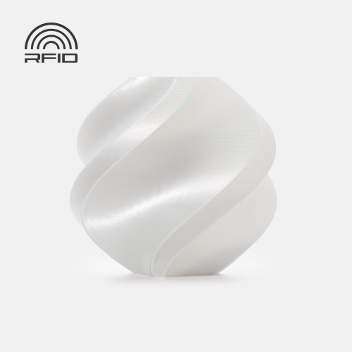 Филамент Bambu Lab PLA Silk+ 1кг, RFID (с катушкой) White (13110)