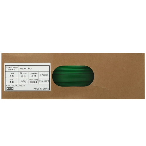 Филамент Creality Hyper PLA 1кг, 1.75мм Green