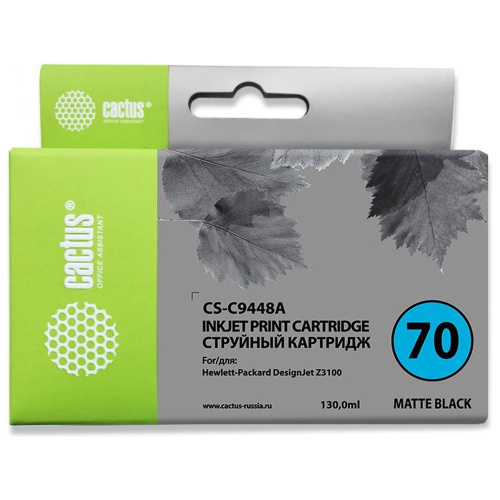 Картридж Cactus C9448A (CS-C9448A) 70 матово-черный для HP