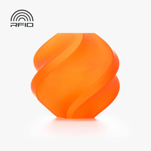 Филамент Bambu Lab PLA Translucent 1кг, RFID (с катушкой) Orange (13301)