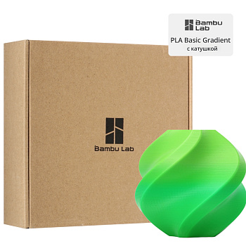 Филамент Bambu Lab PLA Basic Gradient 1кг, RFID (с катушкой) Mint Lime 10904