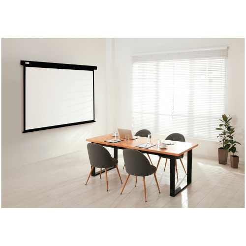 Экран Cactus 221x124.5см Wallscreen, 100", 16:9 настенно-потолочный, рулон, черный CS-PSW-124X221-BK