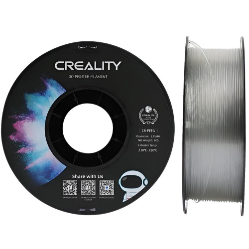 Филамент Creality CR-PETG 1кг, 1.75мм 3301030037 прозрачный