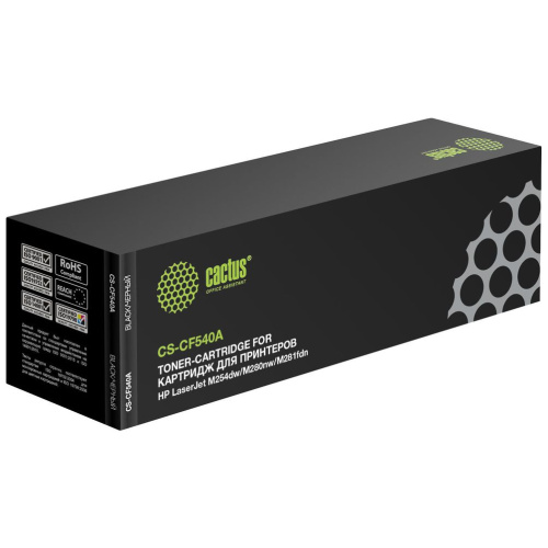 Картридж Cactus CF540A (CS-CF540A) 203A черный для HP