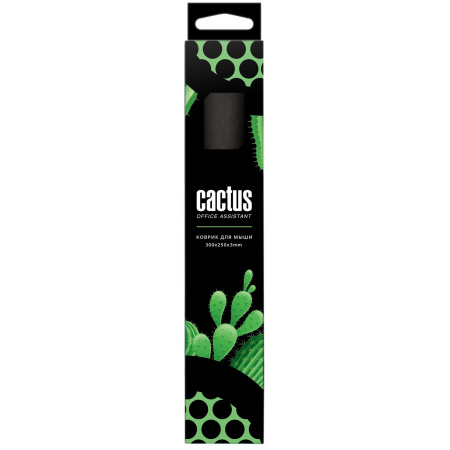 Коврик для мыши Cactus Black 300x250x3мм (CS-MP-D01M)