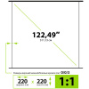 Экран Cactus 220x220см WallExpert, 120", 1:1 настенно-потолочный, рулонный, CS-PSWE-220x220-WT