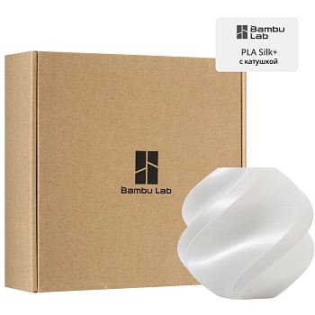 Филамент Bambu Lab PLA Silk+ 1кг, RFID (с катушкой) White (13110)