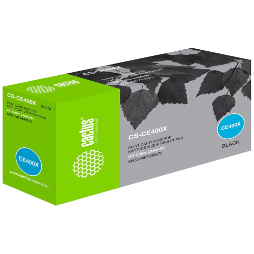 Картридж Cactus CE400X (CS-CE400X) 507X черный для HP