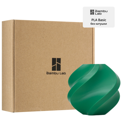 Филамент Bambu Lab PLA Basic 1кг, RFID (без катушки) Mistletoe Green (10502)