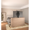 Кронштейн для телевизора напольный Cactus 32"-55" до 45кг черный (моторизованный лифт) CS-STM-7844