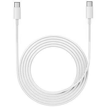 Кабель Xiaomi Type-C - Type-C, 5A 1,5м, белый (для быстрой зарядки) SJV4108GL, РСТ