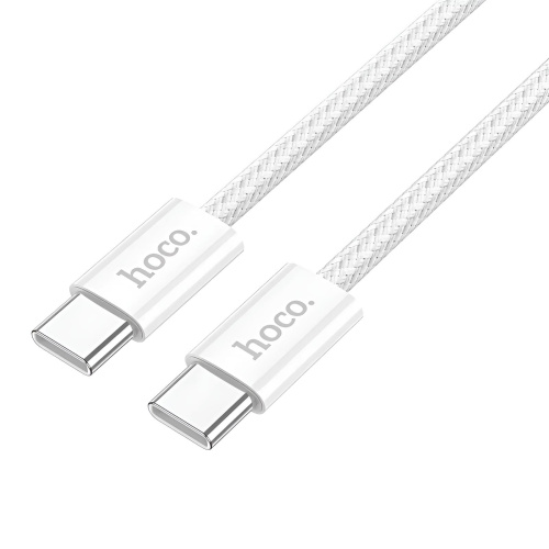 Кабель Hoco X104 Type-C - Type-C, 3A 1м, 60W белый