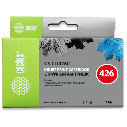 Картридж Cactus CLI-426C (CS-CLI426C) голубой для Canon