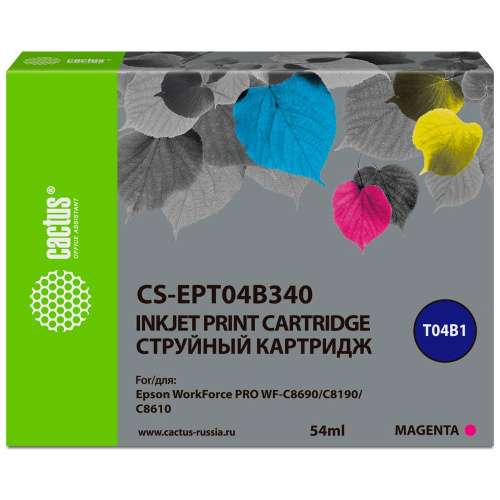 Картридж Cactus C13T04B340 (CS-EPT04B340) пурпурный для Epson