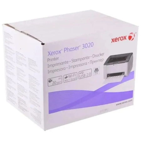 Принтер лазерный Xerox Phaser 3020v_bi, A4, WiFi, белый