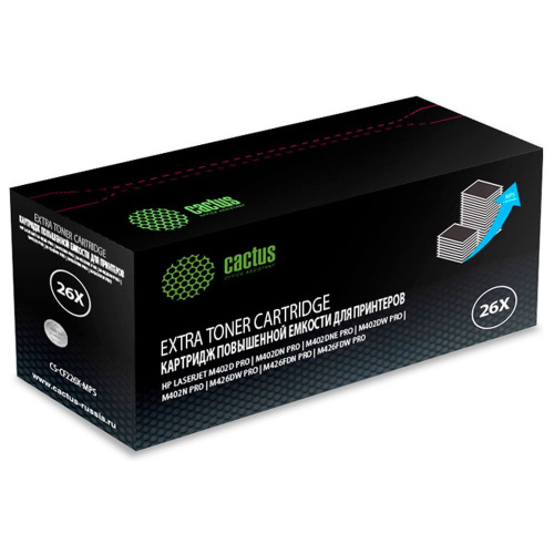 Картридж Cactus CF226X (CS-CF226X-MPS) 26X увеличенной емкости для HP