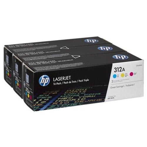 Картридж HP CF440AM (312A) голубой/желтый/пурпурный 3шт/уп