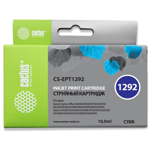 Картридж Cactus T1292 (CS-EPT1292) голубой для Epson