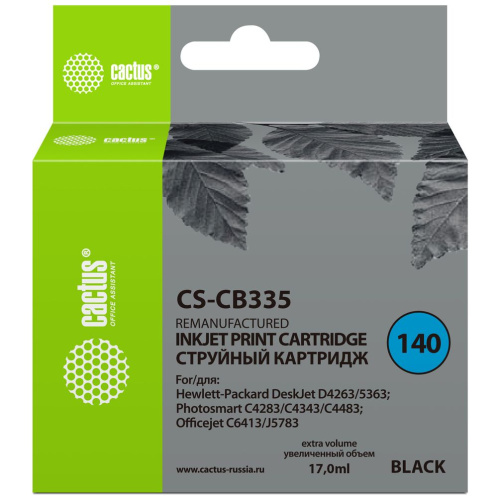 Картридж Cactus CB335H (CS-CB335) 140 черный для HP