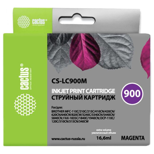 Картридж Cactus LC900M (CS-LC900M) пурпурный для Brother