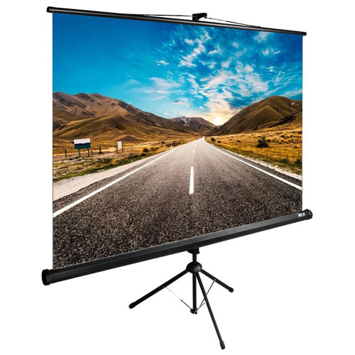Экран Cactus 160x160см TriExpert, 90", 1:1 напольный, рулонный, черный, CS-PSTE-160x160-BK