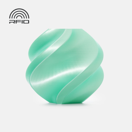 Филамент Bambu Lab PLA Silk+ 1кг, RFID (с катушкой) Mint (13507)