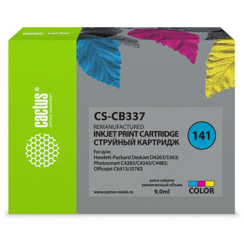 Картридж Cactus CB337H (CS-CB337) 141 цветной для HP