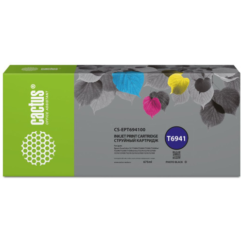 Картридж Cactus T6941 (CS-EPT694100) черный для Epson