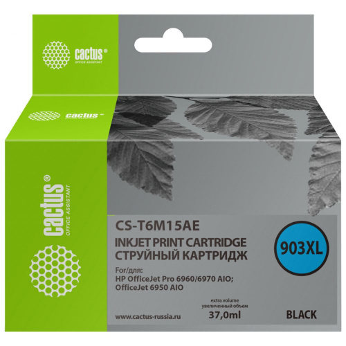 Картридж Cactus T6M15AE (CS-T6M15AE) 903XL черный для HP