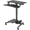 Стол для ноутбука Cactus 71x39.2x75-110см, на колесах, МДФ, черный (CS-FDS108BBK)