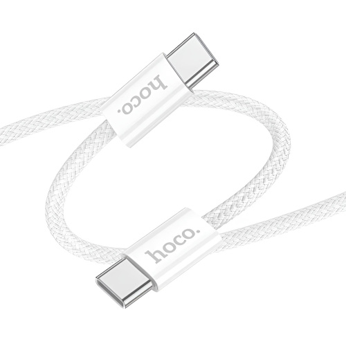 Кабель Hoco X104 Type-C - Type-C, 3A 1м, 60W белый