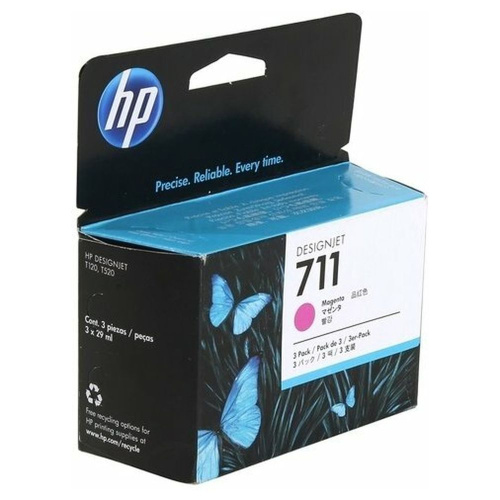 Картридж HP CZ135A (711) magenta, 3 шт/уп