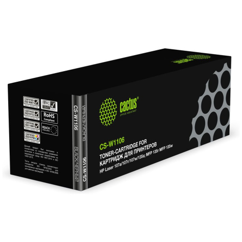 Картридж Cactus W1106A (CS-W1106) 106A для HP