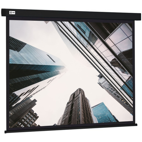 Экран Cactus 221x124.5см Wallscreen, 100", 16:9 настенно-потолочный, рулон, черный CS-PSW-124X221-BK